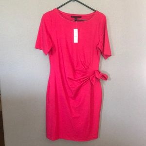 WHBM Hot pink side tie dress